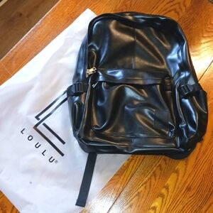Loulu Soft Lightweight Vegan Leather Backpack NWT Approx 14x17x5 inches
